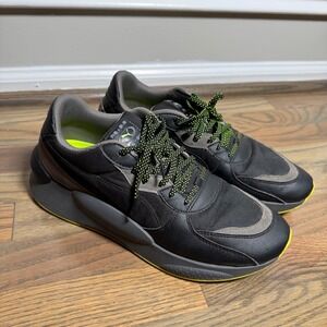 Puma RS-9.8 Space Sneakers Men 10.5 Black Grey Lime Green 371321-02 Running Shoe